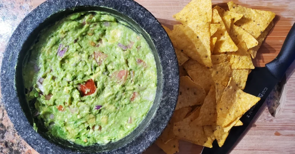 Low Carb Chips with Guacamole