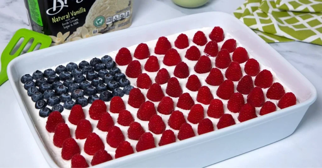 Low Carb American Flag Ice Cream Cake Recipe