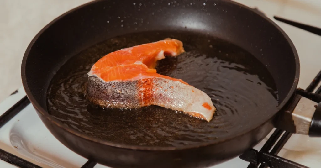 Salmon Skillet Cooking