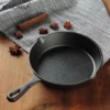 1PCS Small Frying Pan Cast Iron Uncoated Black Suitable For Fried Food Cooking And Stir Frying 2