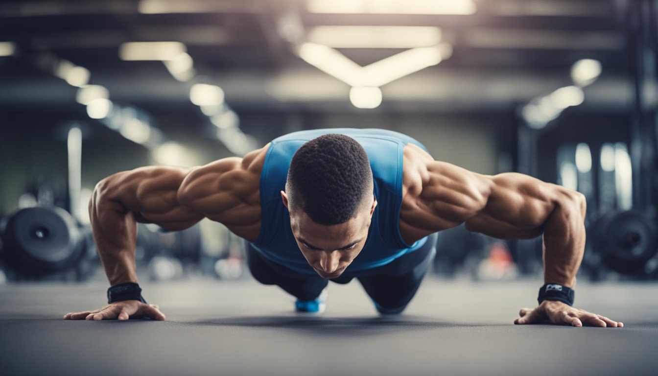 A person performs burpees with variations for all fitness levels, engaging multiple muscles in a workout progression