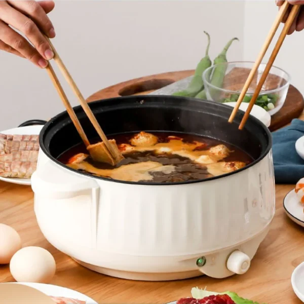 kf S0087f7393da04397b490d2b9b2e21066j Multi Cookers Single Double Layer Electric Pot 1 7L 1 2 People Household Non stick Pan