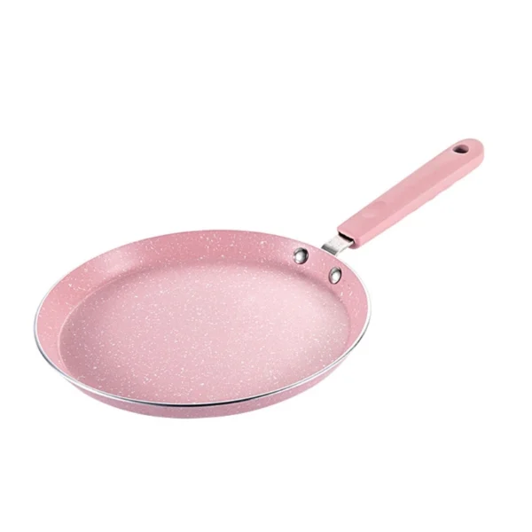 kf Saa9ccd9929d94fd7bcbbf52ede389198O Flat Bottom Pan Pink Non Stick Pot for Gas Stoves and Cooker Use Mini Omelettes Fried