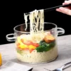 kf Sde12e680003942eeb574ab13c02672c5X Transparent Glass Saucepan with Cover Dual Handles Stovetop Pot for Pasta Noodle Soup Milk Baby Food